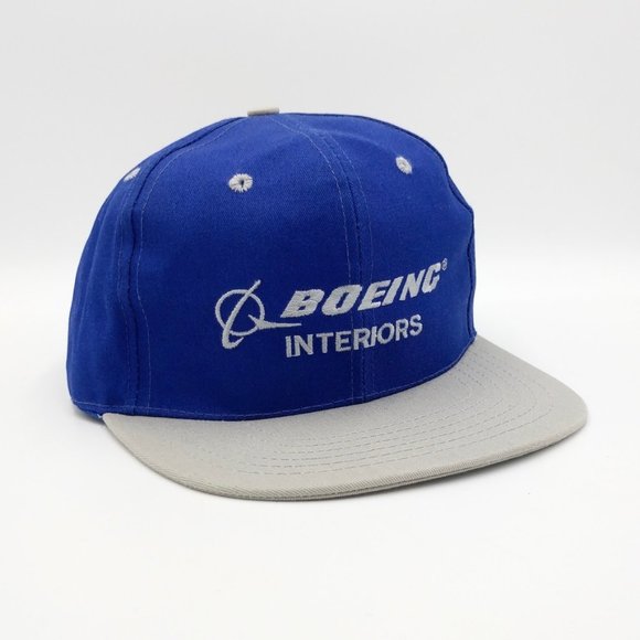 Vintage Boeing Interiors Snapback Trucker Hat USA